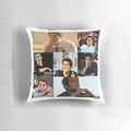 An image of a soft, plush pillow featuring the portrait of actor Dylan O'Brien.