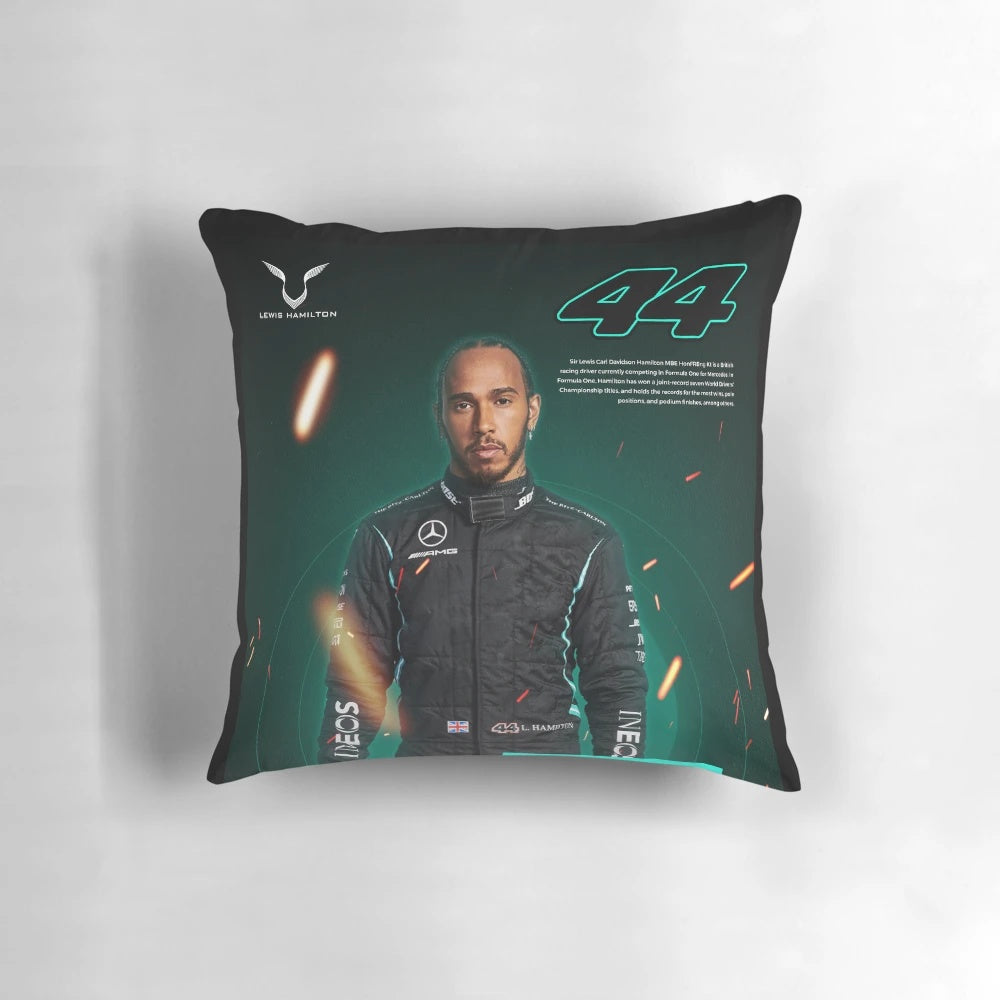 Official F1 Lewis Hamilton 44 Pillow with Iconic Helmet Design