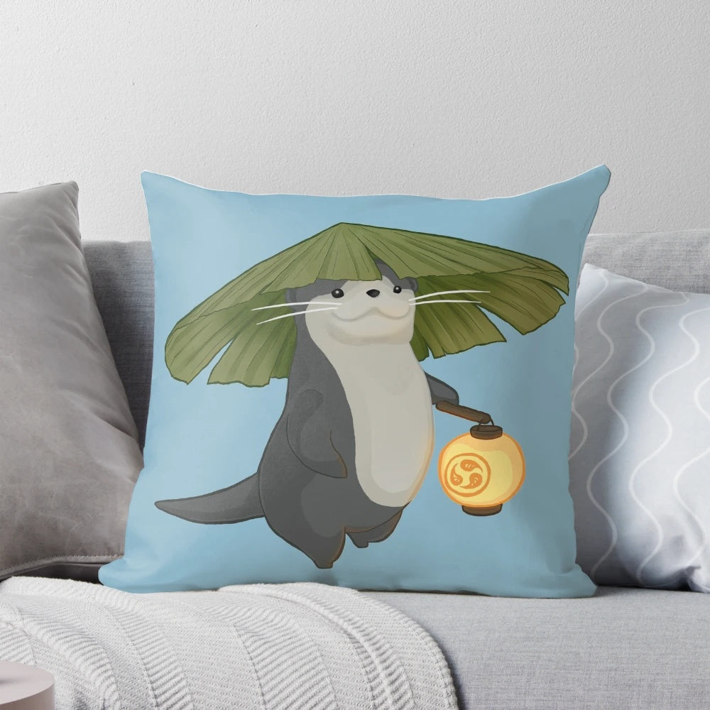 Soft, cozy plush FFXIV Odder Otter minion pillow