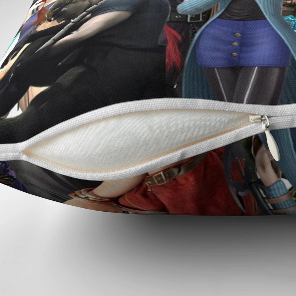 Final Fantasy Collection Pillow featuring iconic game characters