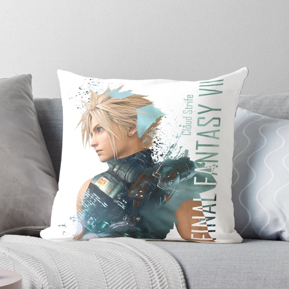 Cloud Strife Final Fantasy VII Remake Decorative Pillow