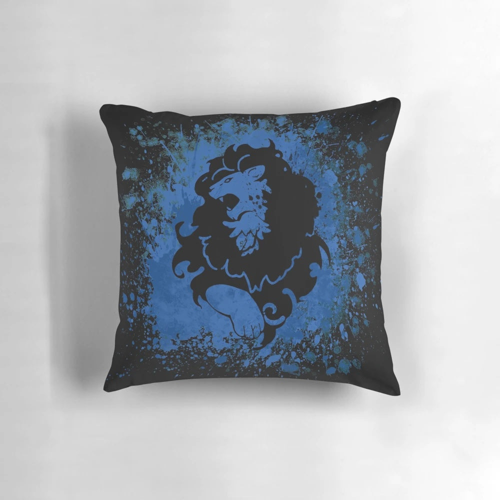 Blue Lions Splatter Pillow from the Fire Emblem video game series