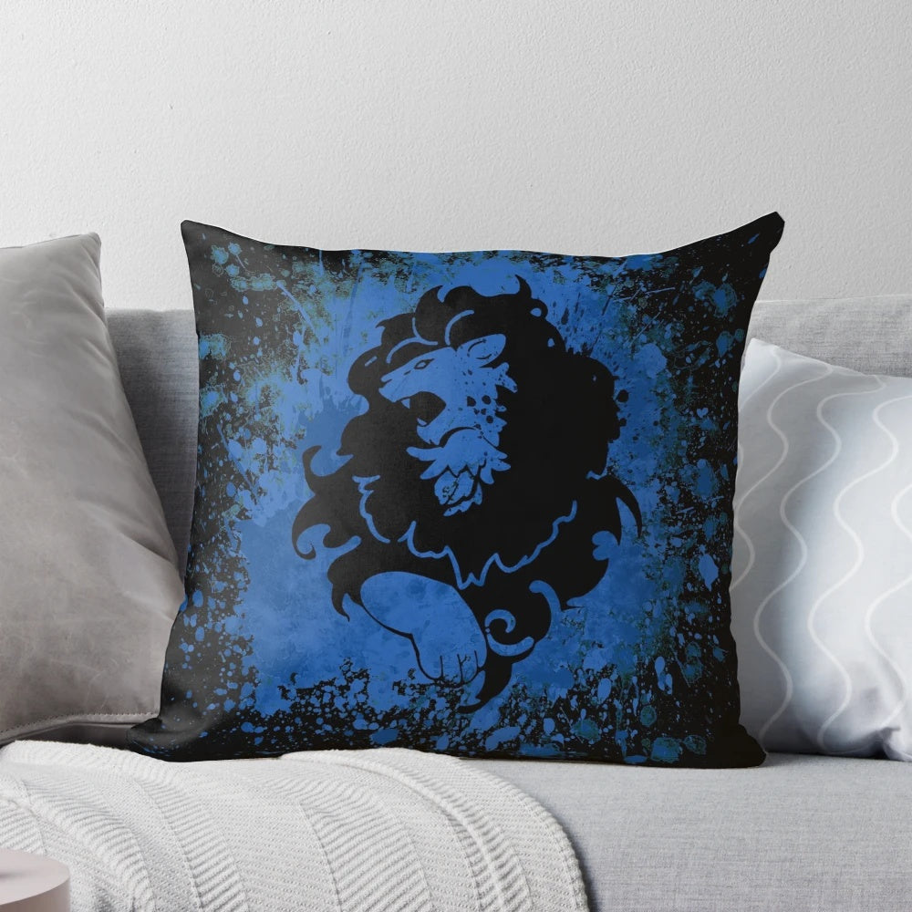Blue Lions Splatter Pillow from the Fire Emblem video game series