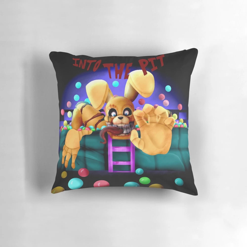 Into The Pit Pillow with Five Nights at Freddy's Spring Bonnie Character