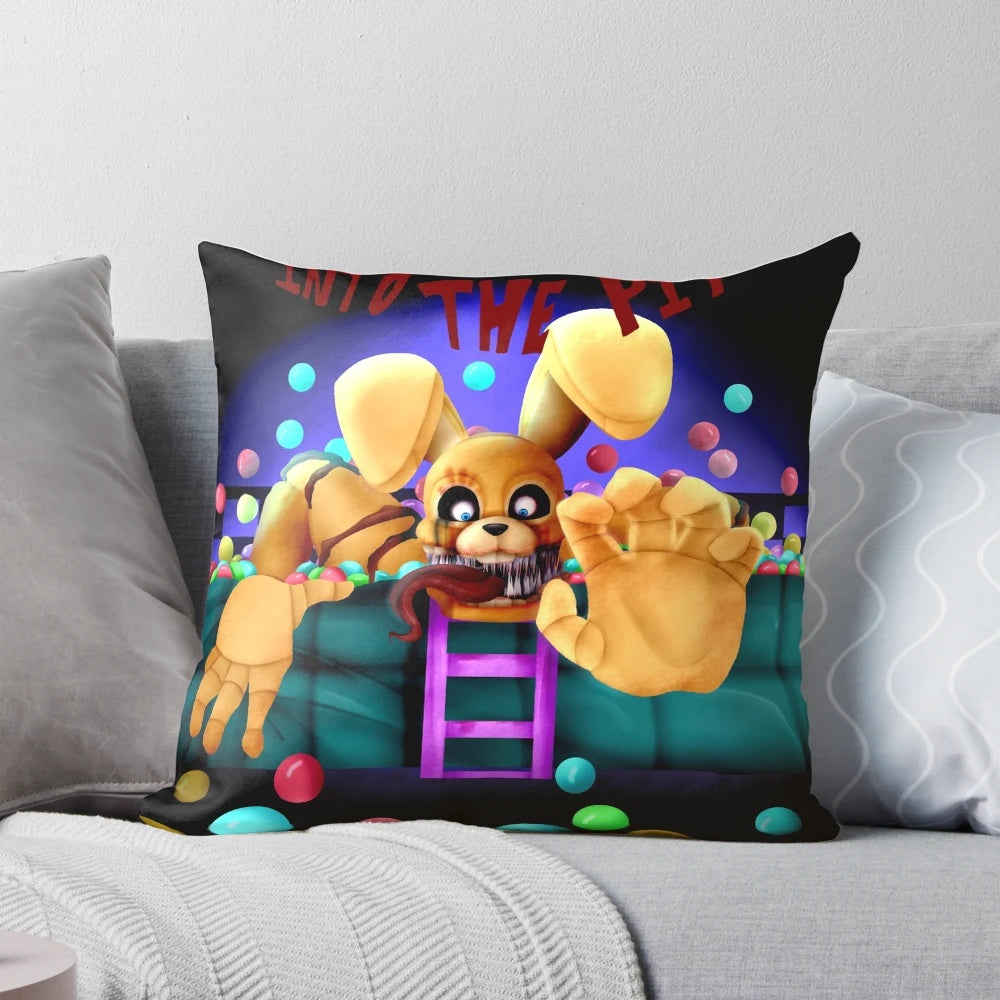 Into The Pit Pillow with Five Nights at Freddy's Spring Bonnie Character