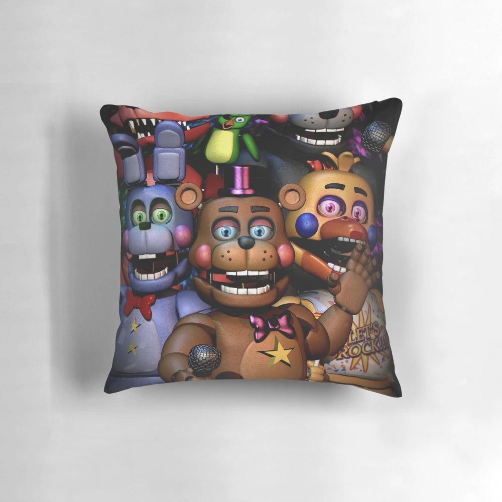 FNAF Security Breach Glamrock Freddy Pillow featuring the iconic character from the popular horror game