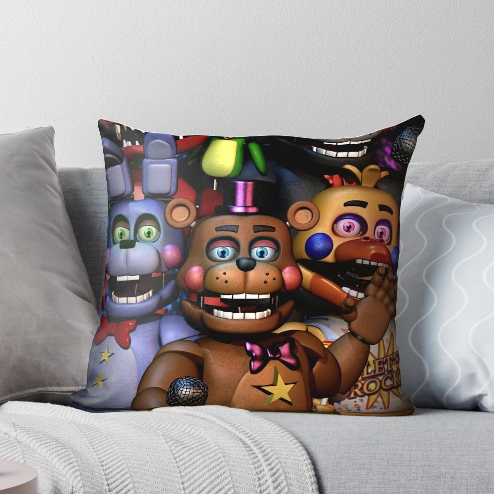 FNAF Security Breach Glamrock Freddy Pillow featuring the iconic character from the popular horror game