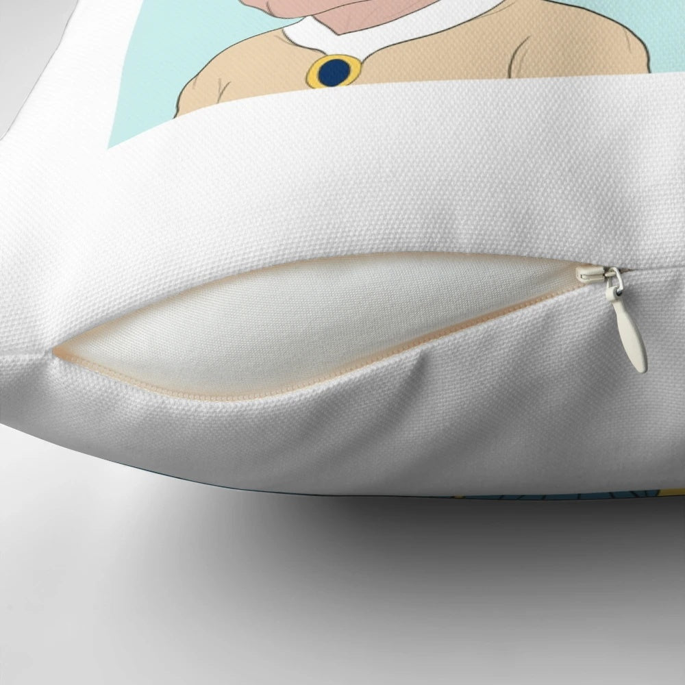 Golden Girls Pastel Throw Pillow featuring the iconic characters from the classic 80s sitcom