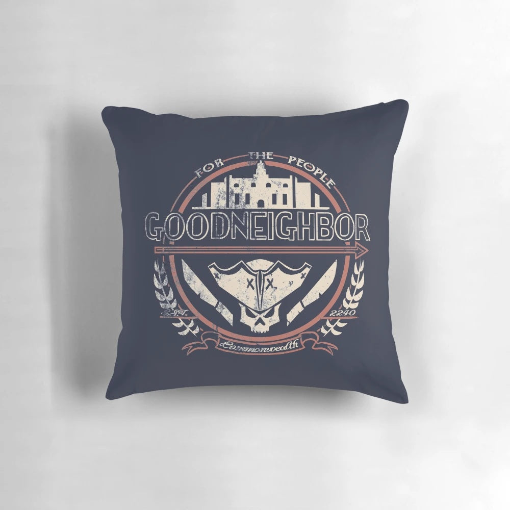 Goodneighbor Pillow featuring the character Hancock from the Fallout video game series
