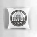 Hawaii Five-0 Emblem Pillow featuring the iconic logo and seal design