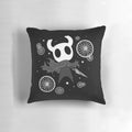 Soft, plush Hollow Knight-themed pillow with the game's iconic character and logo