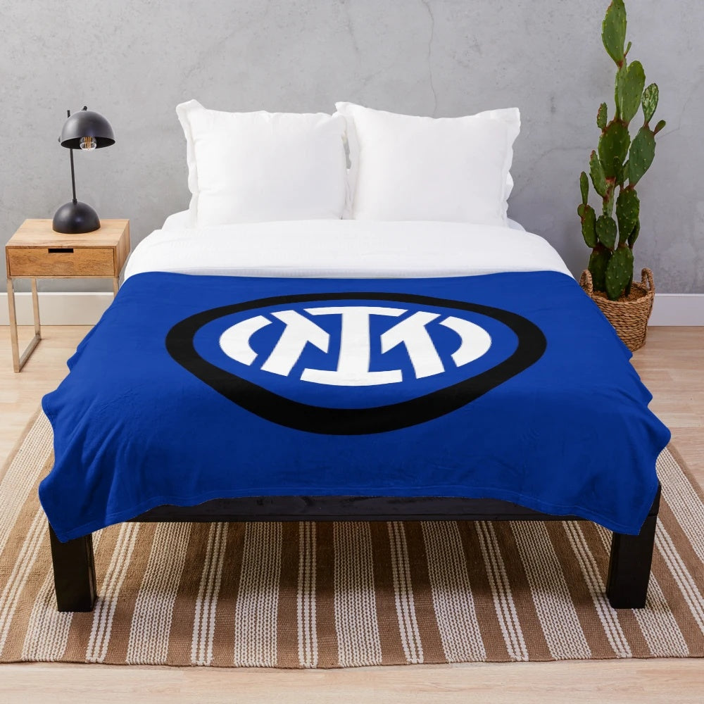 Inter Milan logo plush blanket
