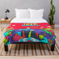 A cozy plush blanket featuring the album art design of J-Hope's Hope World mixtape