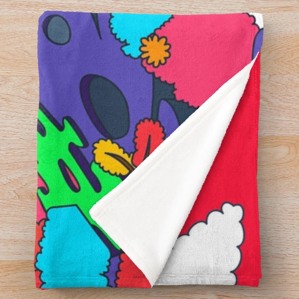 A cozy plush blanket featuring the album art design of J-Hope's Hope World mixtape