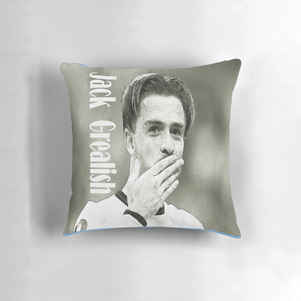 Jack Grealish Pillow - Soft, plush pillow featuring the England and Aston Villa captain
