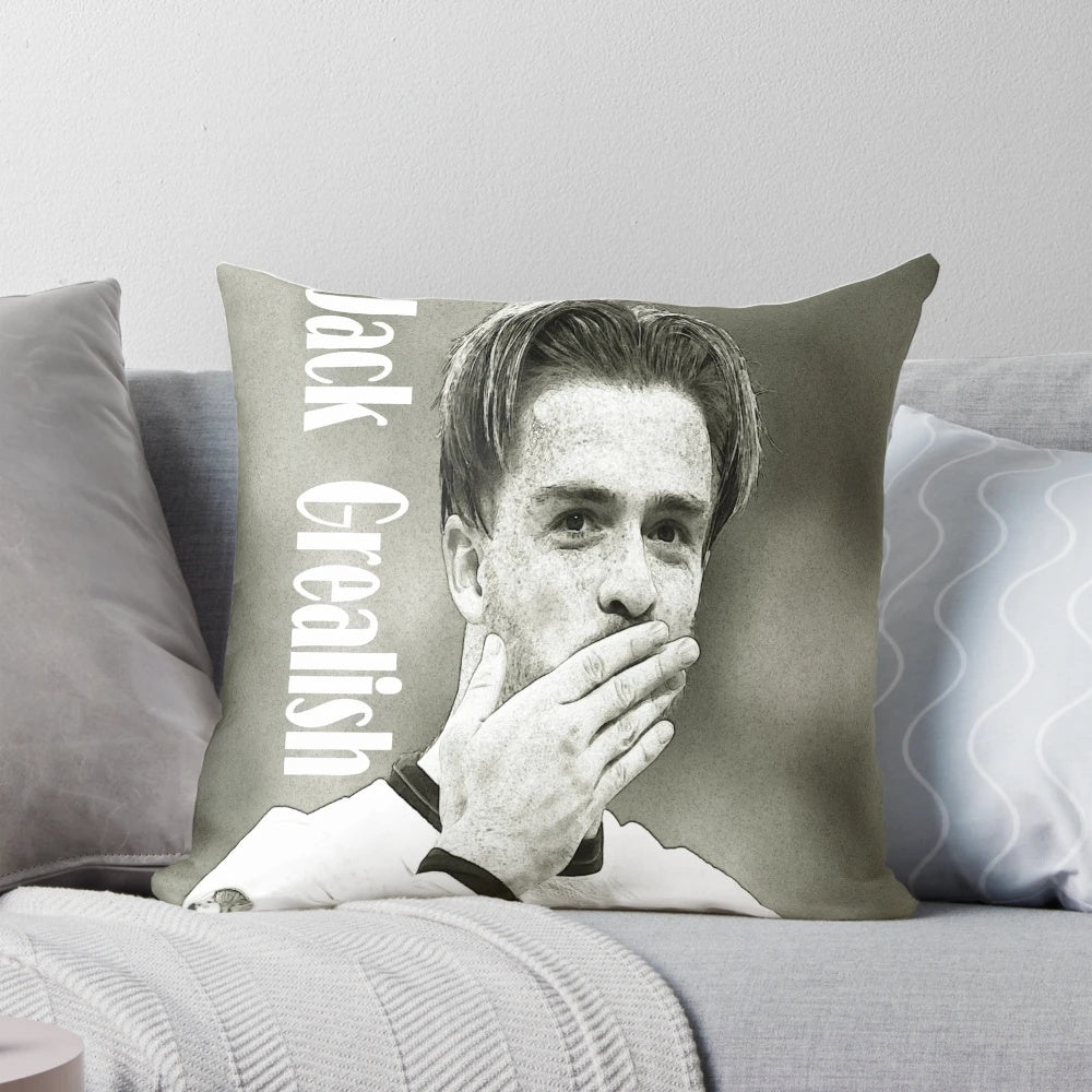 Jack Grealish Pillow - Soft, plush pillow featuring the England and Aston Villa captain