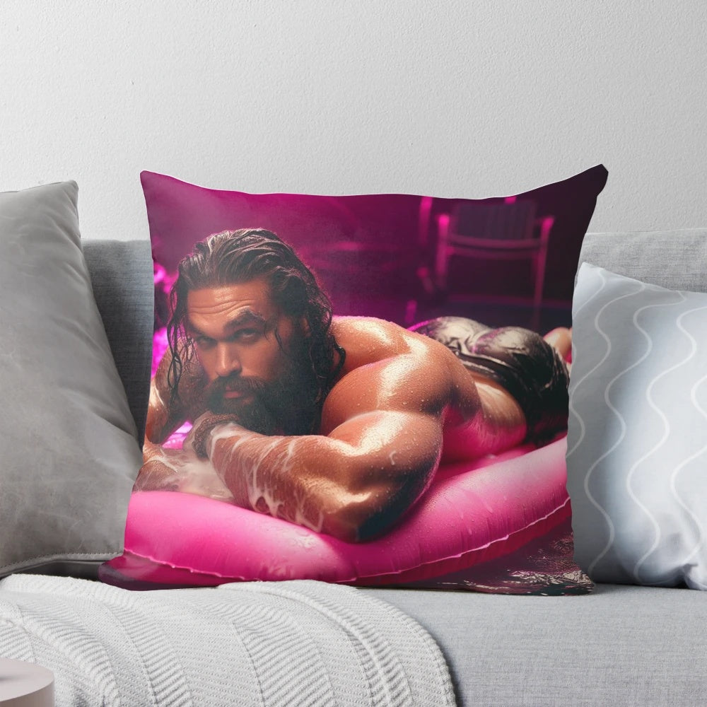 Cozy Jason Momoa Pillow, Featuring the Iconic Aquaman Actor