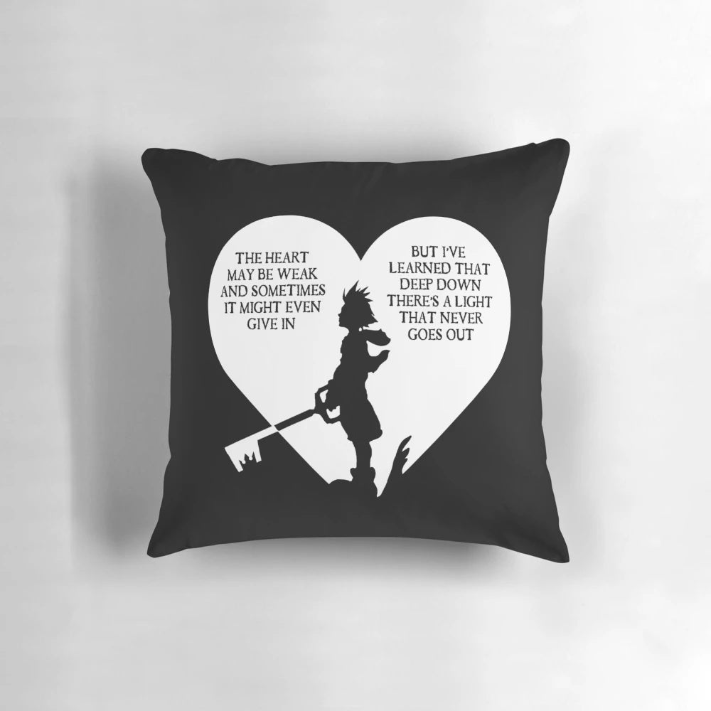 Kingdom Hearts Sora Quote Decorative Pillow