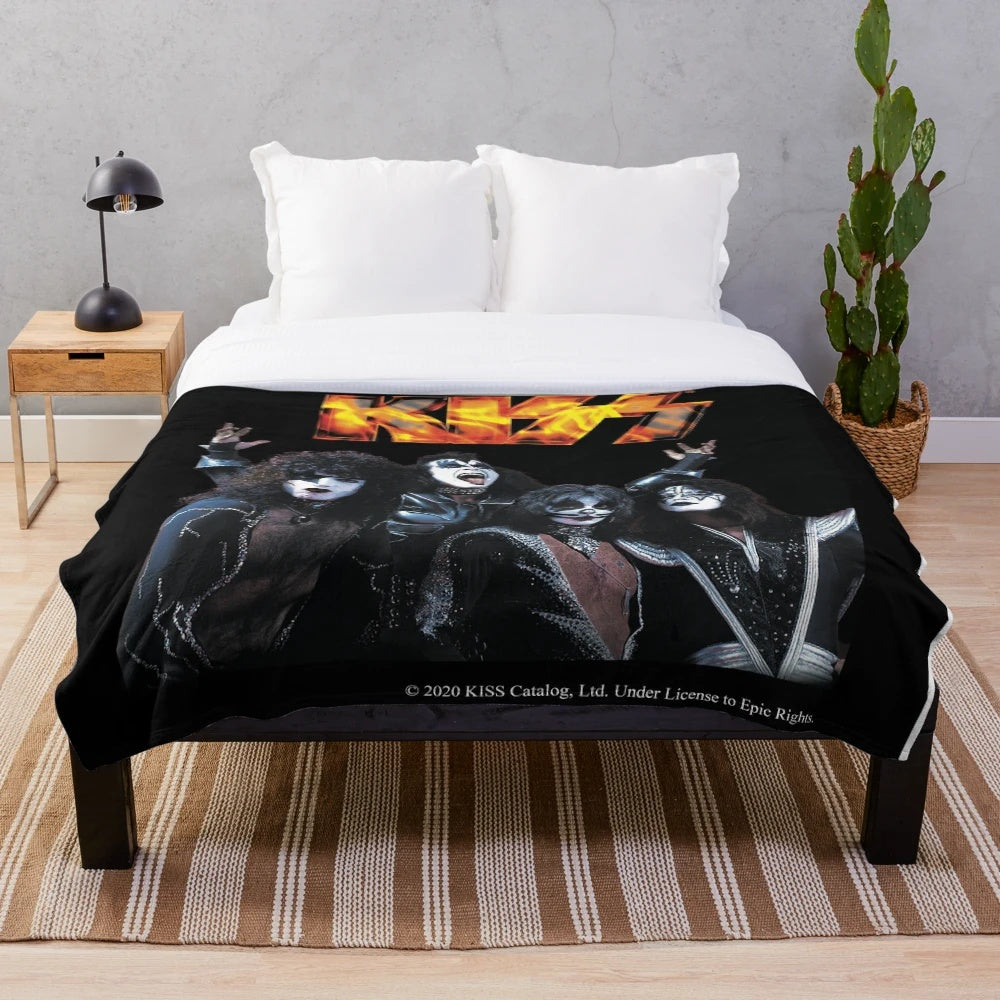 KISS Band Inspired Plush Blanket