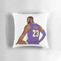 LeBron James Pillow with Lakers Logo and Playoff Design