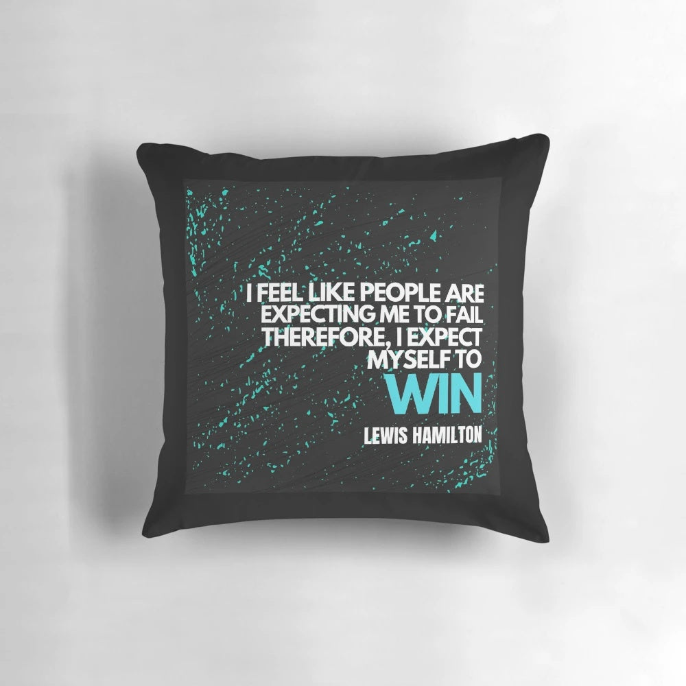Official Lewis Hamilton Formula 1 Pillow with Mercedes AMG Branding