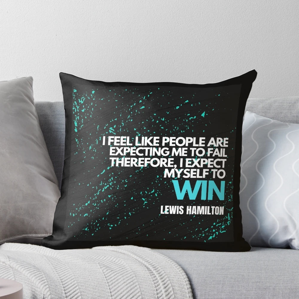 Official Lewis Hamilton Formula 1 Pillow with Mercedes AMG Branding