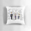 "Plush line of duty ac12 investigative unit guide pillow with characters ted hastings, steve arnott, and kate fleming"