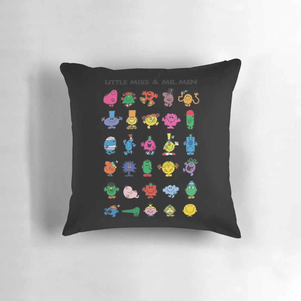 Soft, plush Little Miss Mr. Men character pillow for cozy bedroom decor