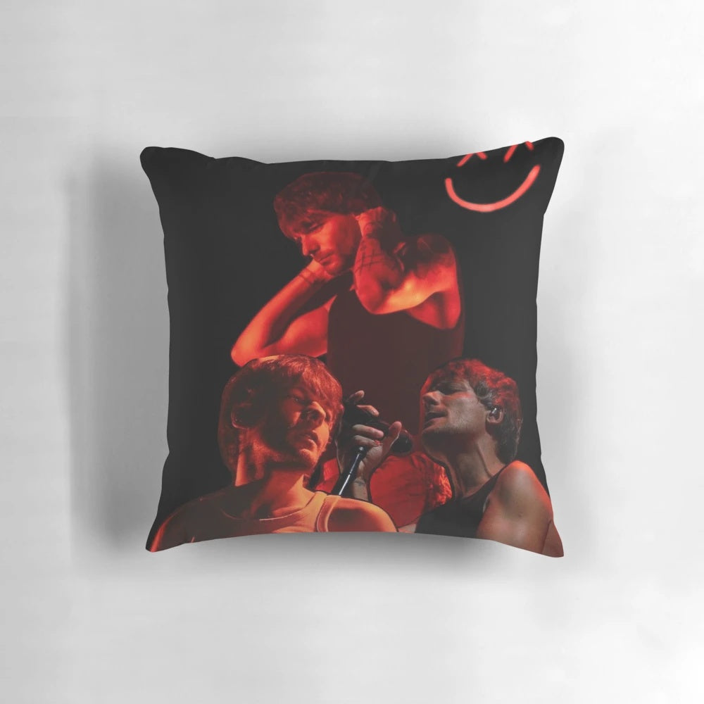 Louis Tomlinson Pillow with Smiley Face Logo