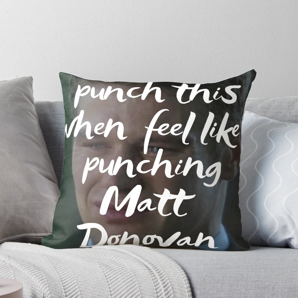 Matt Donovan, a character from the TV series The Vampire Diaries, featured on a high-quality, soft pillow.