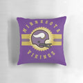 Minnesota Vikings Football Helmet Pillow with Purple and Gold Design