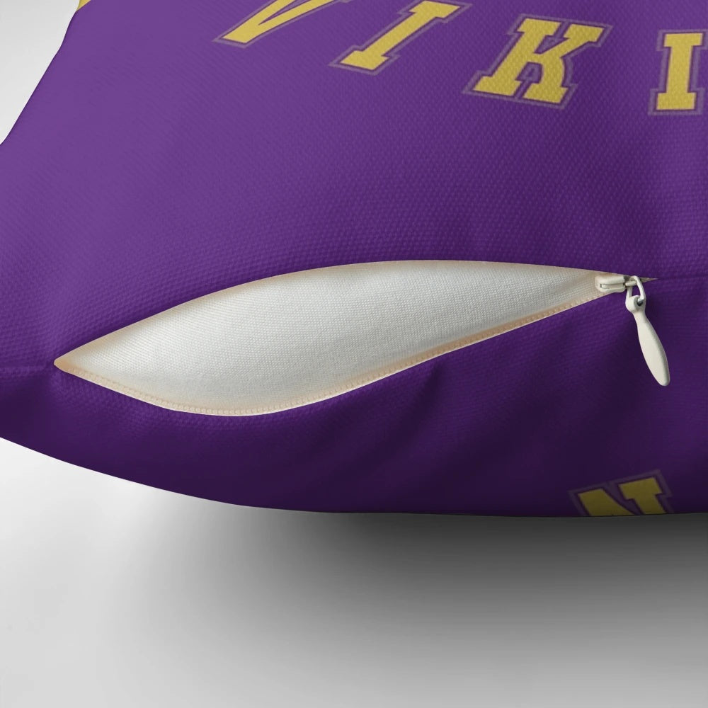 Minnesota Vikings Football Helmet Pillow with Purple and Gold Design