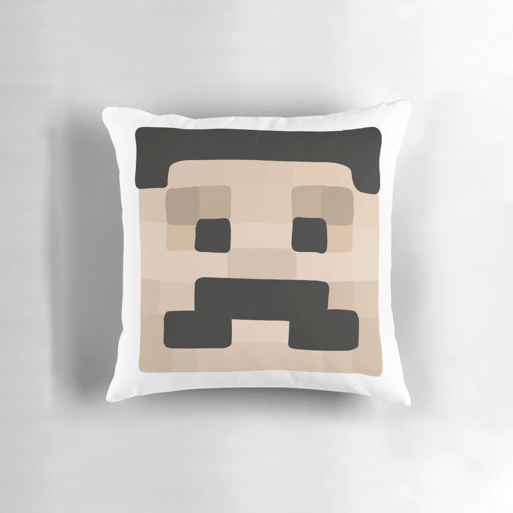 Soft, plush Mumbo Jumbo-themed pillow for Minecraft enthusiasts