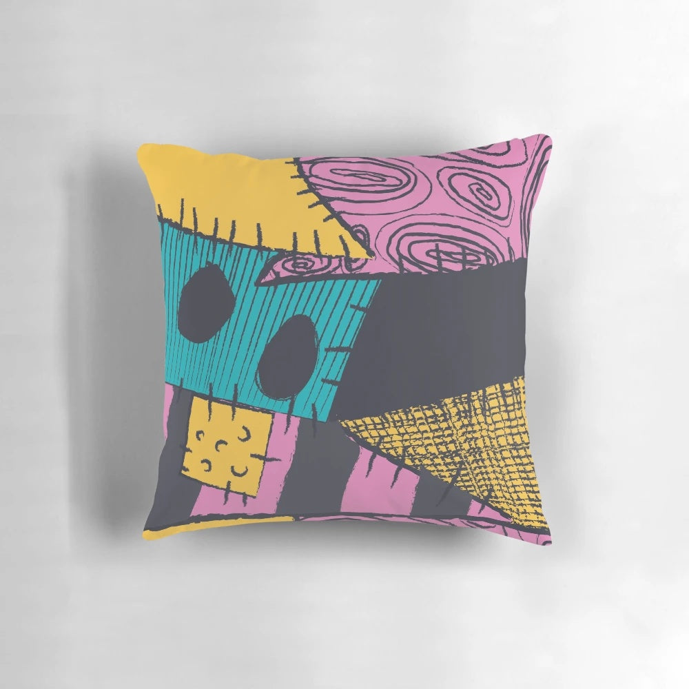 Nightmare Before Christmas Decorative Throw Pillow with Jack Skellington and Sally
