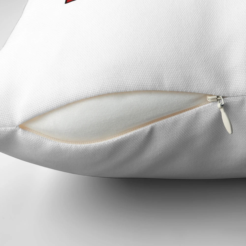 Ohio State Buckeyes college sports pillow in red and grey colors