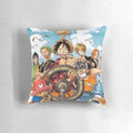 One Piece Anime Pillow featuring Iconic Characters Luffy, Zoro, Nami, and Sanji