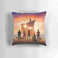 Soft, high-quality One Piece anime-themed pillow featuring characters like Zoro, Crocodile, and Kaido