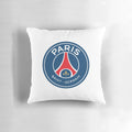 Paris Saint-Germain logo printed on a plush throw pillow