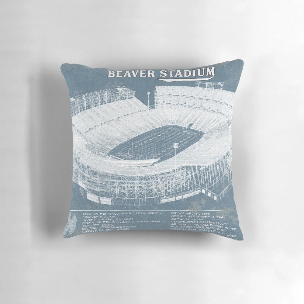 Beaver Stadium Pillow featuring the Penn State Nittany Lions logo