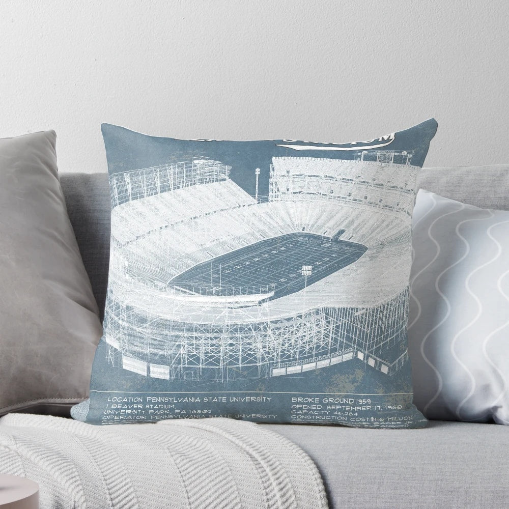 Beaver Stadium Pillow featuring the Penn State Nittany Lions logo