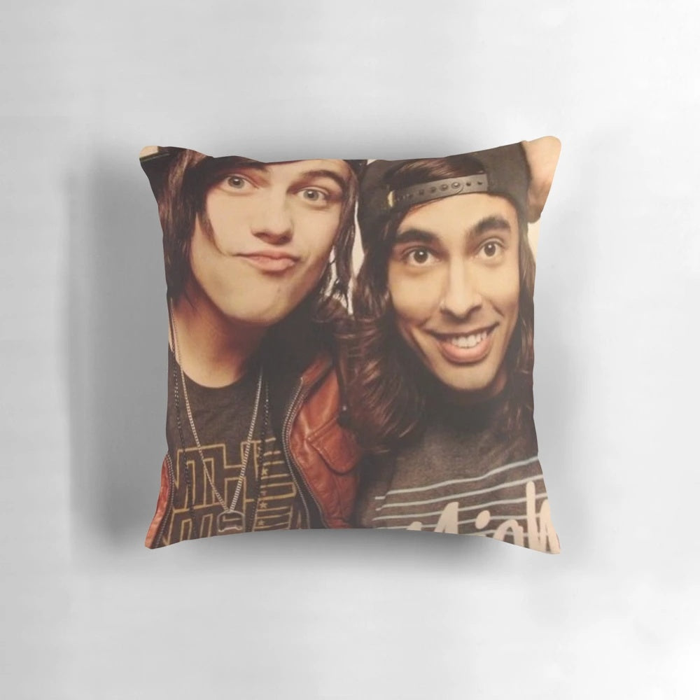 Kellin Quinn and Vic Fuentes Pillow with Pierce the Veil and Sleeping with Sirens Artwork