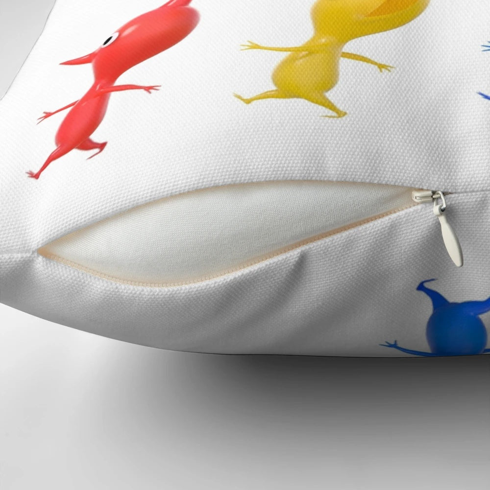 Plush Pikmin pillow featuring the popular Nintendo video game characters