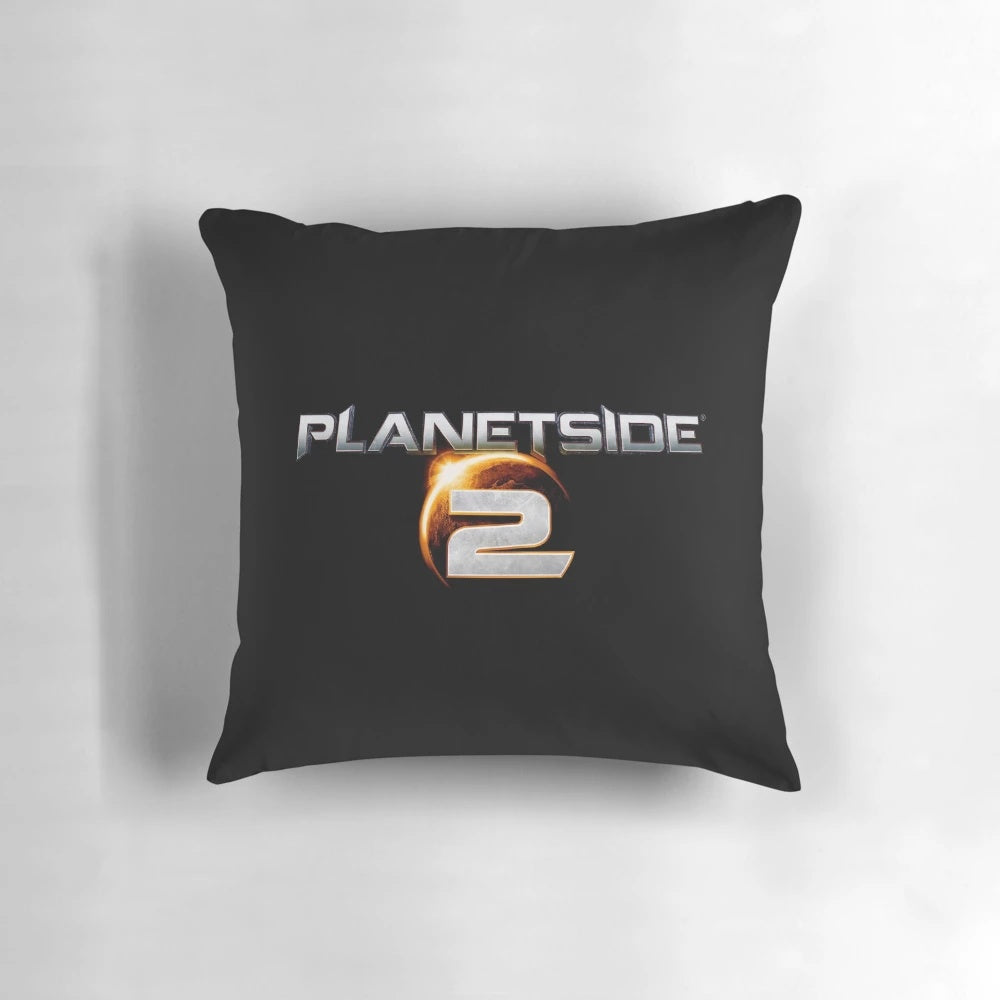 Soft, plush Planetside 2 logo pillow for sci-fi and military FPS gaming enthusiasts