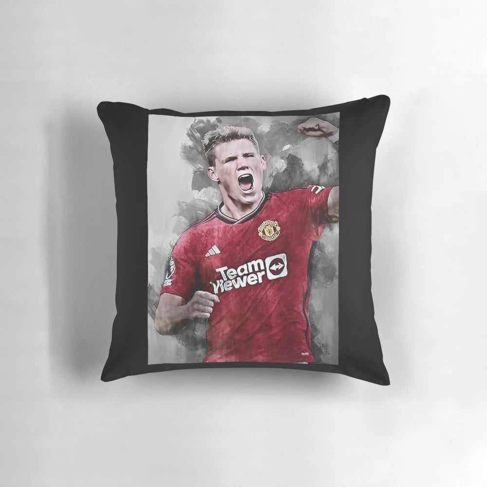 Soft, high-quality pillow featuring an image of Manchester United footballer Scott McTominay