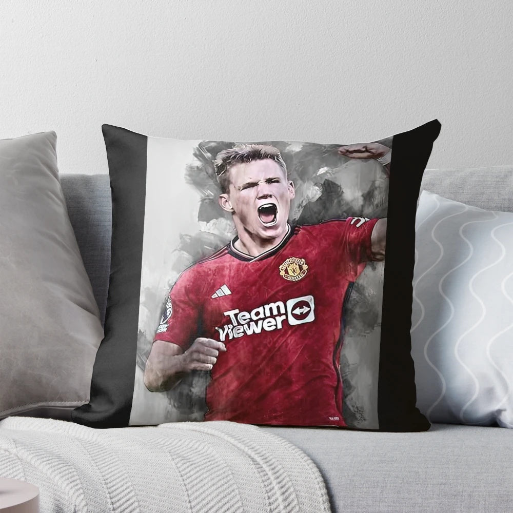 Soft, high-quality pillow featuring an image of Manchester United footballer Scott McTominay