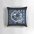 Soft and plush Seattle Seahawks 12th Man helmet-shaped pillow
