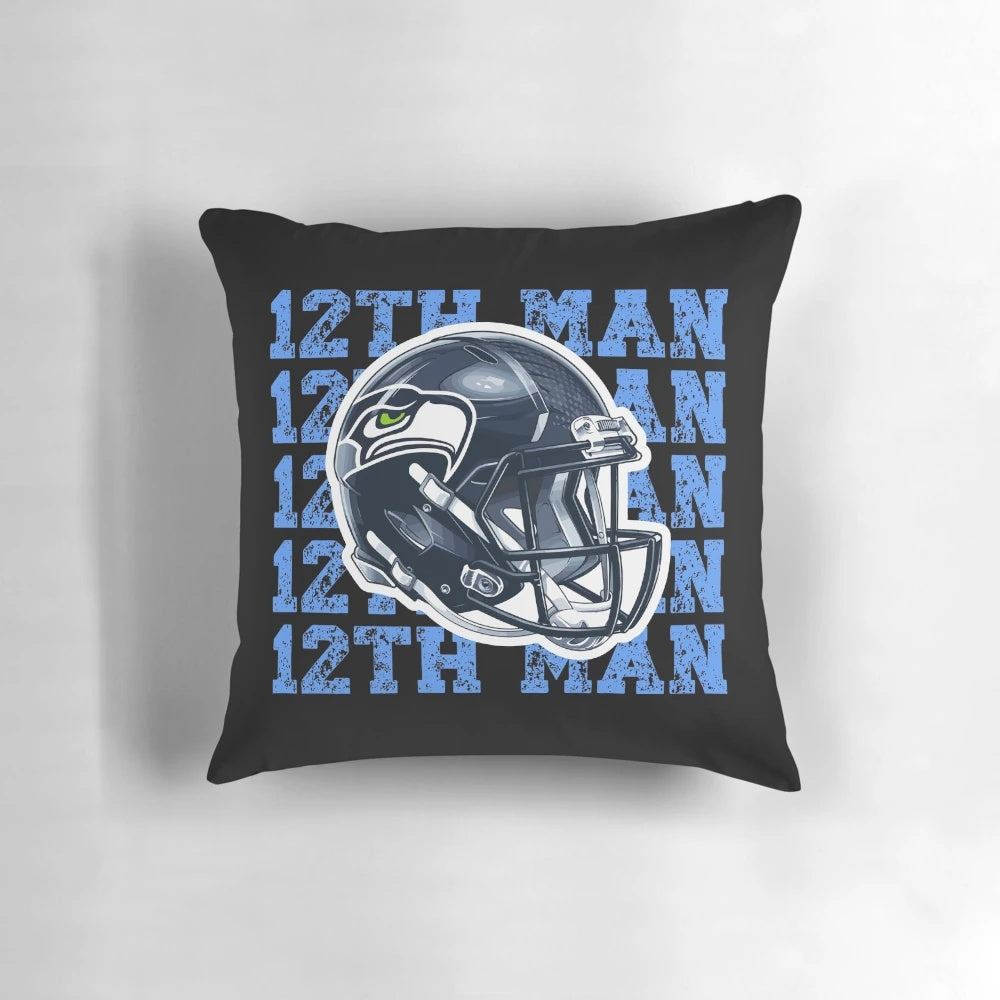 Soft and plush Seattle Seahawks 12th Man helmet-shaped pillow