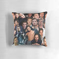 Soft and cozy pillow featuring a collage design of Marvel actor Sebastian Stan