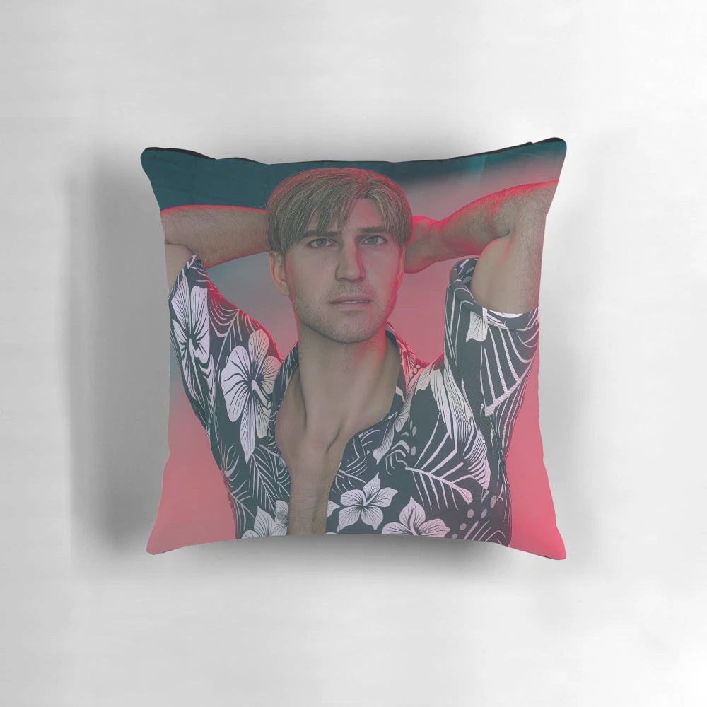 Soft, high-quality pillow featuring a portrait of James Sunderland from the acclaimed Silent Hill 2 video game.