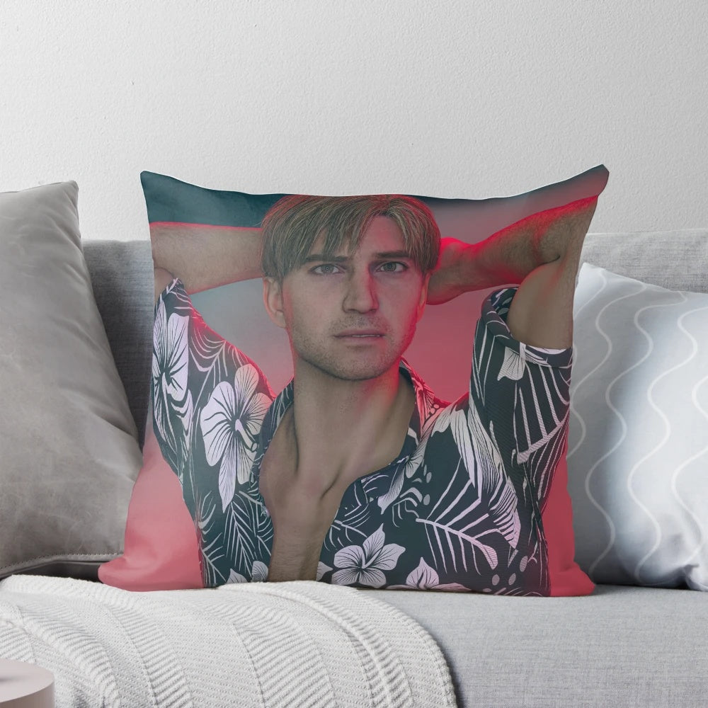 Soft, high-quality pillow featuring a portrait of James Sunderland from the acclaimed Silent Hill 2 video game.